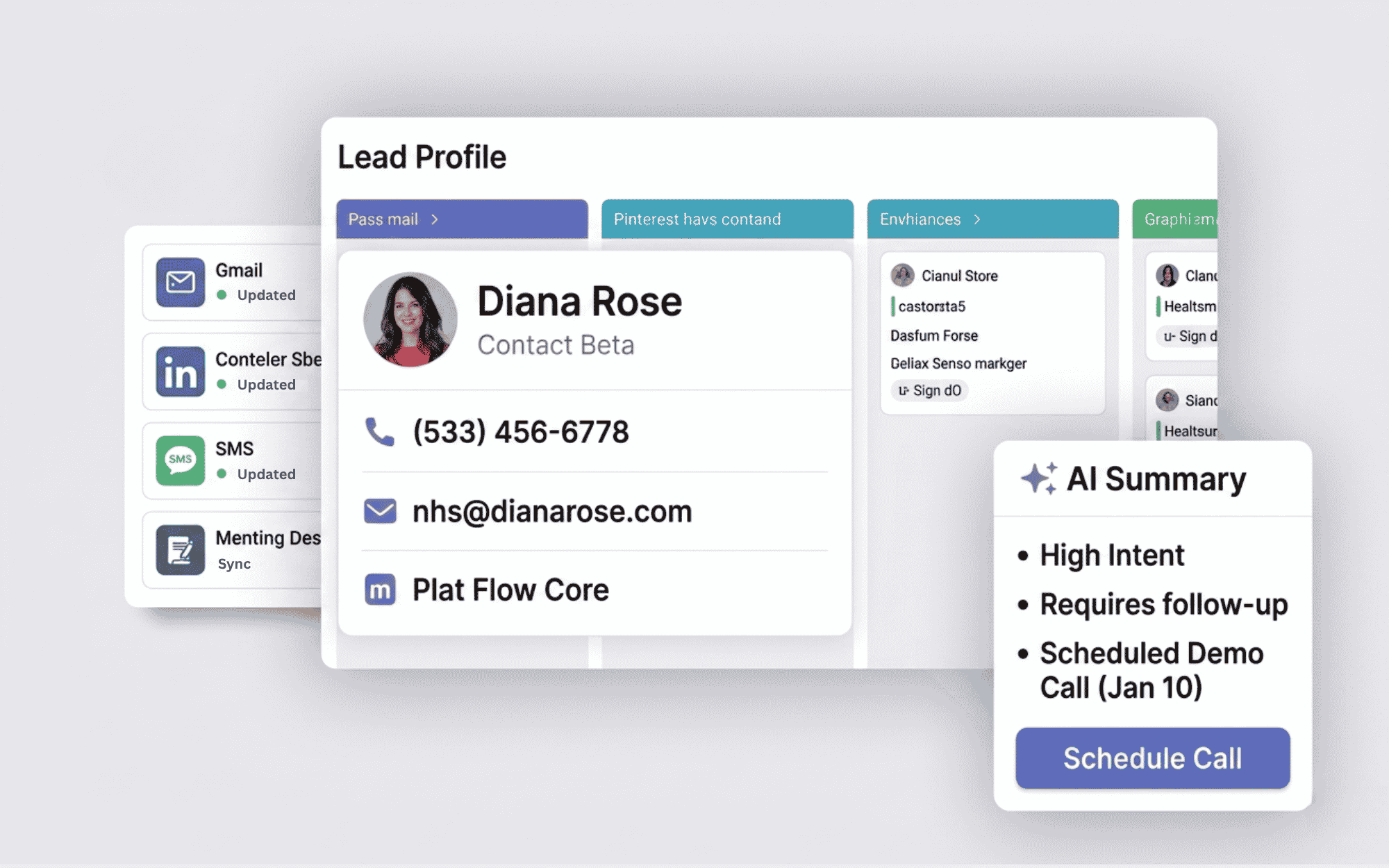 AI CRM app preview