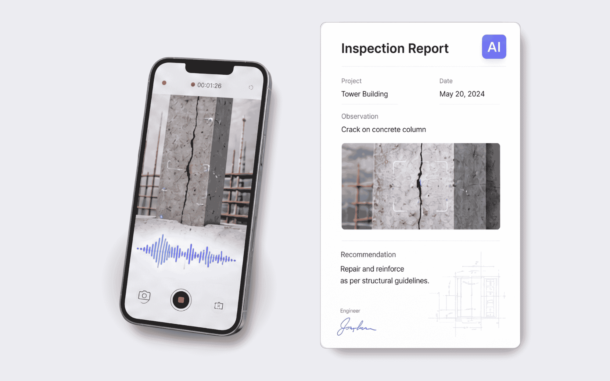 Inspection Report Generator app preview